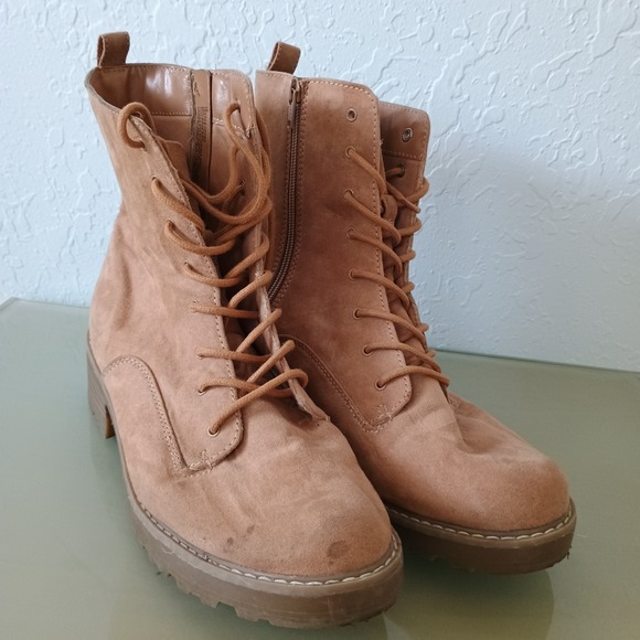 Universal Thread Side Zip Sides Lace Front Women's Boots Size 10 Brown - Picture 1 of 6